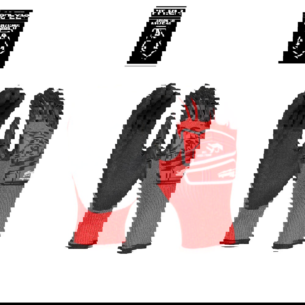 Cut & Puncture Resistant Gloves; Coating Material: Nitrile ; Coating Coverage: Thumb & Index Finger ; Glove Type: Impact-Resistant; Cut-Resistant ; ANSI/ISEA Cut Resistance Level: 3 ; Primary Material: High Performance Polyethylene